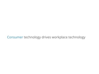 Consumer technology drives workplace technology
 