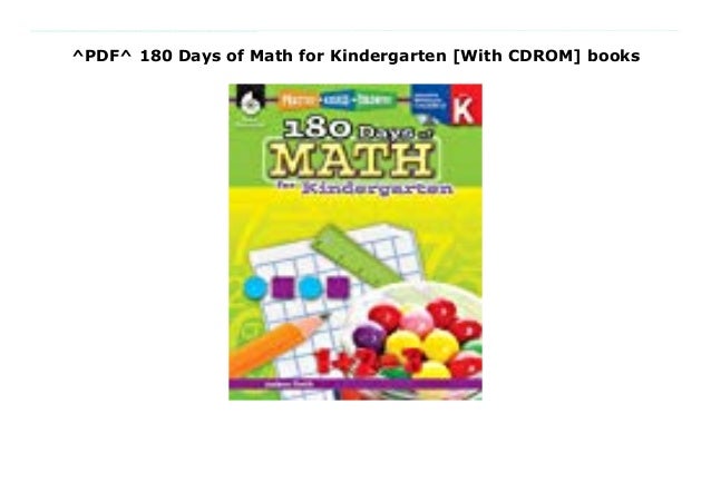 ^PDF^ 180 Days of Math for Kindergarten [With CDROM] books