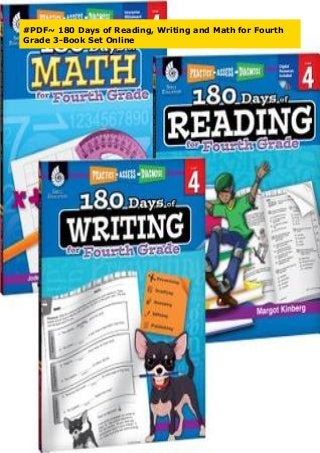 #PDF~ 180 Days of Reading, Writing and Math for Fourth
Grade 3-Book Set Online
 