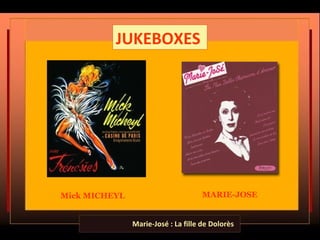 JUKEBOXES
Mick MICHEYL MARIE-JOSE
Marie-José : La fille de Dolorès
 