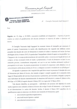 180   requisiti docente formatore interpello 2-2015