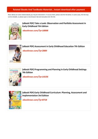 Comprehensive Guide to Observation and Portfolio Assessment in Early ...