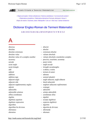 Acnode In Math 18010066 dictionar-roman-englez | PDF