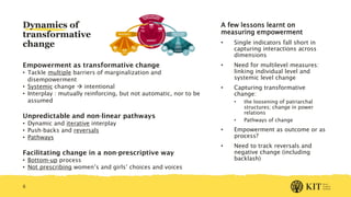 Measuring empowerment of women and girls – Some thoughts on the 'what' and the 'how'