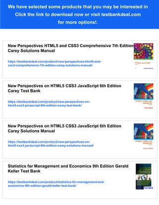 New Perspectives HTML5 and CSS3 Comprehensive 7th Edition Carey Test ...