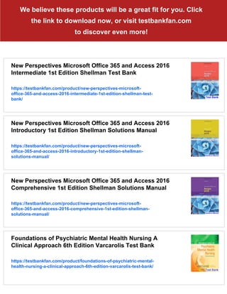 New Perspectives Microsoft Office 365 and Access 2016 Intermediate 1st ...