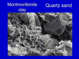 Quartz sandMontmorillonite
clay
 