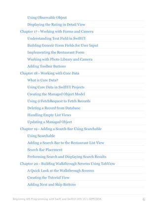 Beginning Ios Programming With Swift And Swiftui Ios 15 Simon Ng | PDF