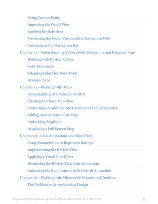 Beginning Ios Programming With Swift And Swiftui Ios 15 Simon Ng | PDF