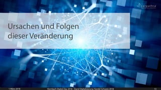 Ursachen und Folgen
dieser Veränderung
1-März-2018 Hornbach Digital Day 2018 - Stand Digitalisierung Handel Schweiz 2018 13
 