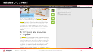 copyright Scompler GmbH (alle Rechte vorbehalten) 50Mittwoch, 7. März 2018
Beispiel BOFU Content
 