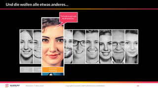 SEO
Social
Media
Und die wollen alle etwas anderes…
copyright Scompler GmbH (alle Rechte vorbehalten) 55Mittwoch, 7. März 2018
Corporate
Publishing
“Ich will so sein wie
die Brand Eins.”
 