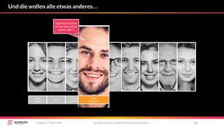 Und die wollen alle etwas anderes…
copyright Scompler GmbH (alle Rechte vorbehalten) 56Mittwoch, 7. März 2018
Social
Media
SEO
Corporate
Publishing
“Eigentlich machen
wir das doch schon
immer, oder?“
Public
Relations
 