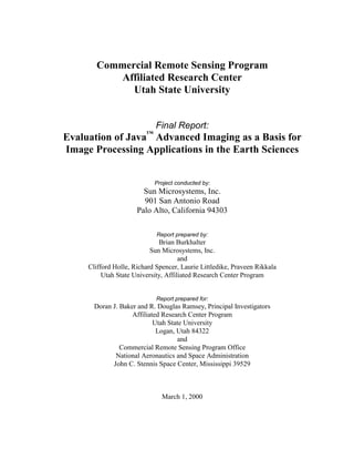 * Evaluation of Java Advanced Imaging (1.0.2) as a Basis for Image ...