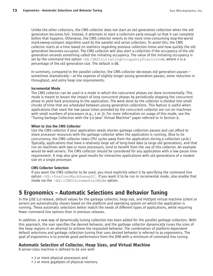 Memory Management in the Java HotSpot Virtual Machine
