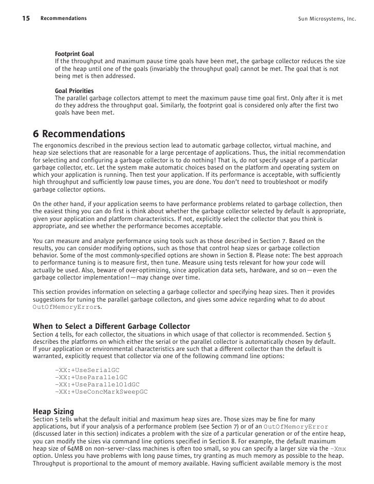 Memory Management in the Java HotSpot Virtual Machine