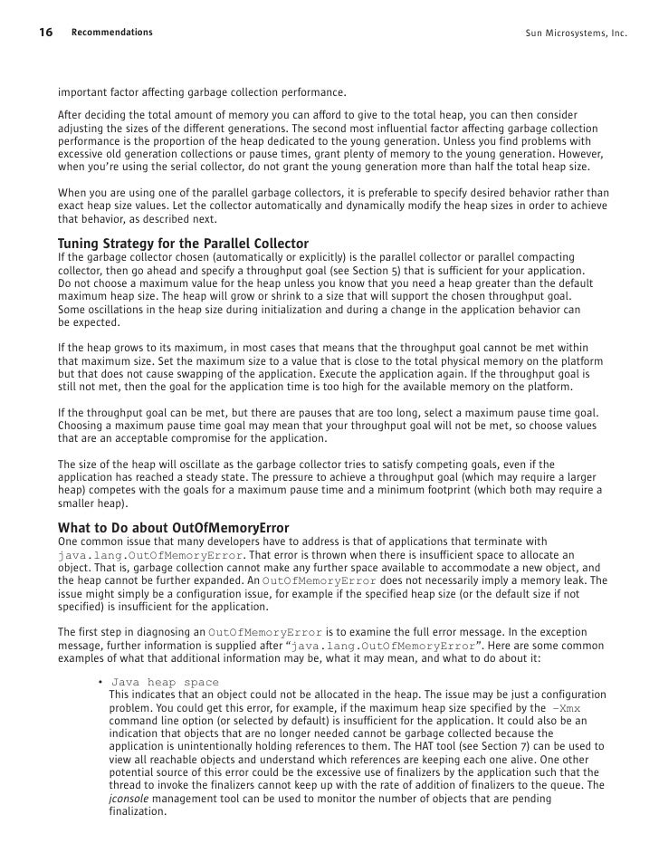 Memory Management in the Java HotSpot Virtual Machine