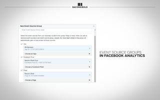 EVENT SOURCE GROUPS
IN FACEBOOK ANALYTICS
 