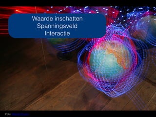 Waarde inschatten
Spanningsveld
Interactie
Foto: Mishel Churkin
 