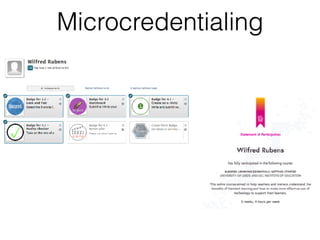 Microcredentialing
 