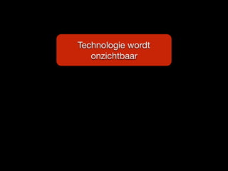 Technologie wordt
onzichtbaar
 