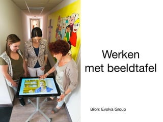 Werken 

met beeldtafel
Bron: Evolva Group
 