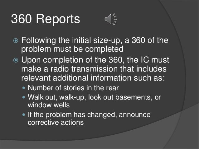 initial sizeup report initial sizeup report