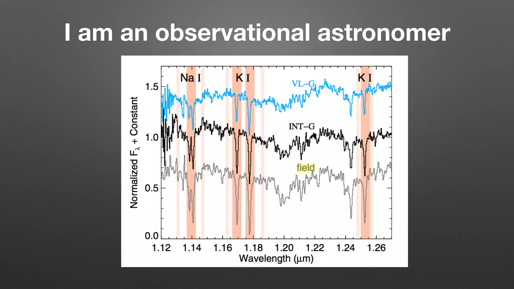 I am an observational astronomer
 