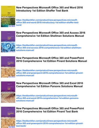 New Perspectives Microsoft Office 365 and Word 2016 Comprehensive 1st ...