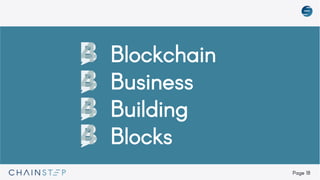 Page 18
Blockchain
Business
Building
Blocks
 
