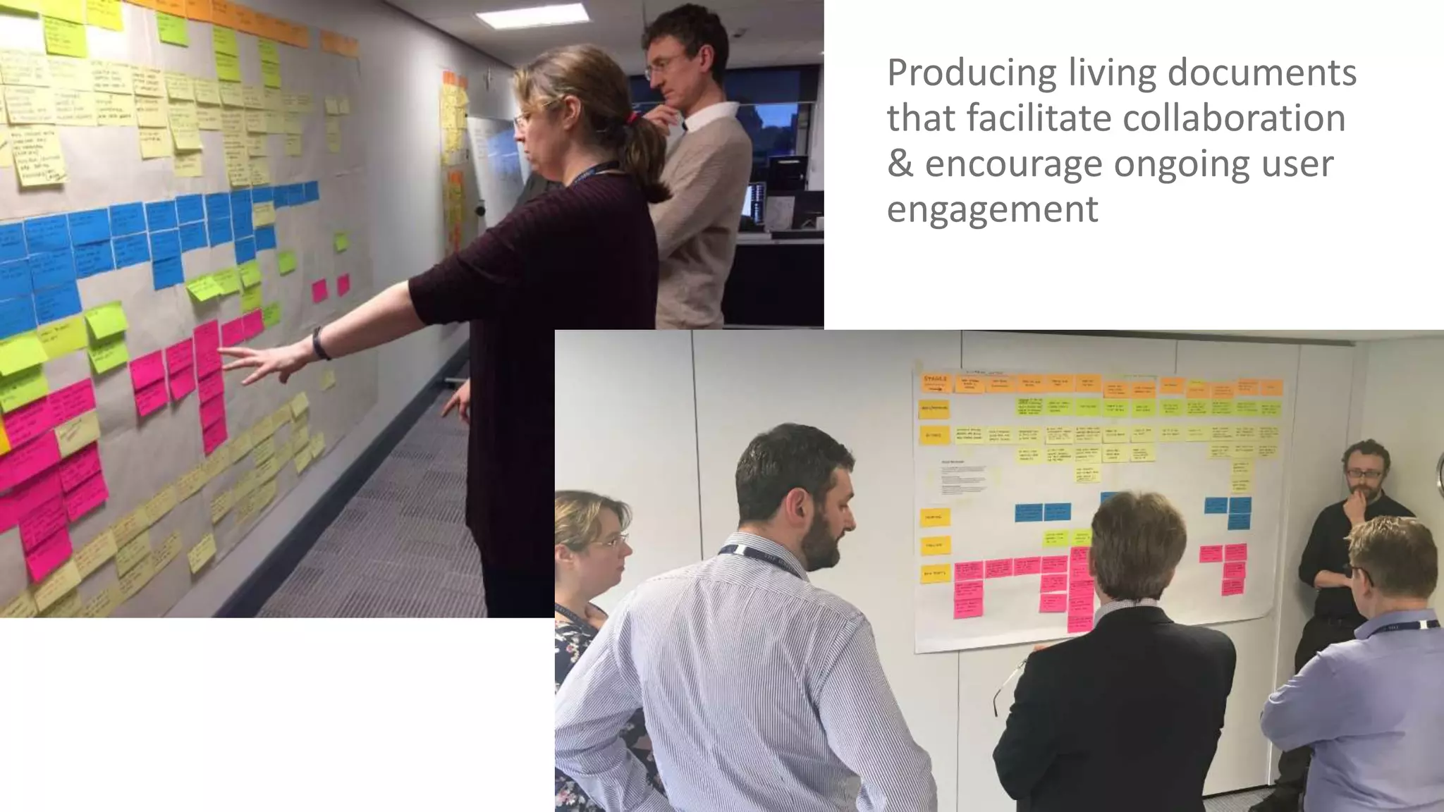 Producing living documents
that facilitate collaboration
& encourage ongoing user
engagement
 