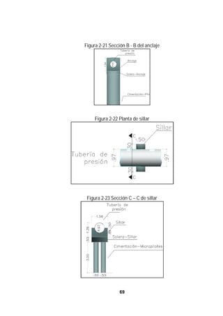 69
Figura 2-21 Sección B - B del anclaje
Figura 2-22 Planta de sillar
Figura 2-23 Sección C – C de sillar
 