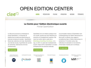 OPEN EDITION CENTER
 