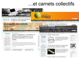 …et carnets collectifs
 