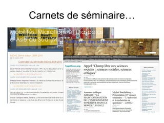 Carnets de séminaire…
 