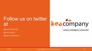© Kea Research Ltd. For client's internal use only
Follow us on twitter
at
@GARTNEROB
@KNOWBE4
@KEACOMPANY
3:04 PM 25
 