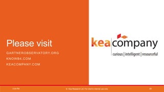 © Kea Research Ltd. For client's internal use only
Please visit
GARTNEROBSERVATORY.ORG
KNOWB4.COM
KEACOMPANY.COM
3:04 PM 28
 