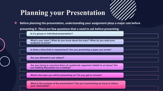 planning your presentation slideshare