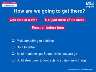 The future of primary care and how to get there (Leeds CCG) | PPTX