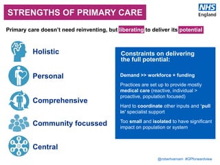 The future of primary care and how to get there (Leeds CCG) | PPTX