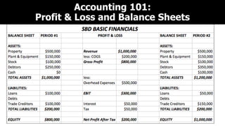 Accounting 101:
Profit & Loss and Balance Sheets
 