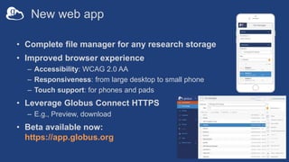 "What's New With Globus" Webinar: Spring 2018
