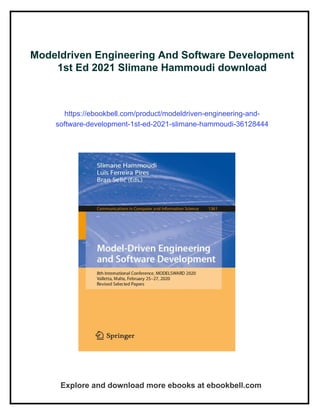 Modeldriven Engineering And Software Development 1st Ed 2021 Slimane ...