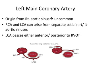 CONGENITAL CORONARY ANOMALIES AND VARIANTS, ALCAPA | PPTX