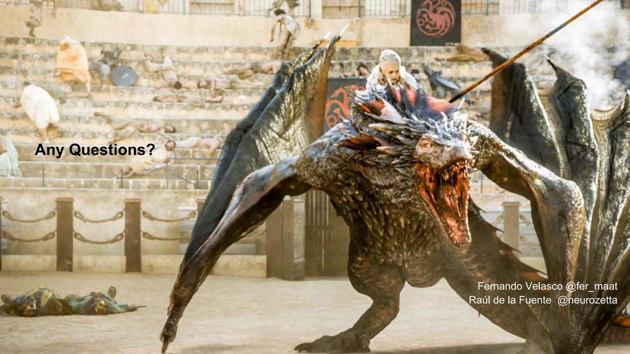 Índice Analítico
Introducción: ¿por qué combinar modelos?
Boosting & Bagging basics
Demo:
○ Implementación de Adaboost con árboles
binarios
○ Feature Selection con Random Forest
1
2
3
Not all that
wander are lost
Any Questions?
Fernando Velasco @fer_maat
Raúl de la Fuente @neurozetta
 