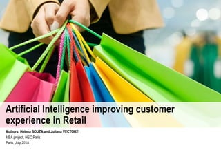 Artificial Intelligence improving customer experience in Retail | PPTX