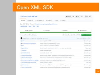 Open XML SDK
13
 