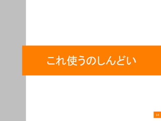14
これ使うのしんどい
 