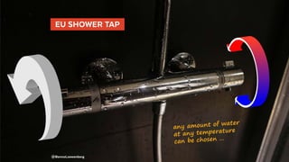 @BennoLoewenberg
any amount of water
at any temperature
can be chosen …
  EU SHOWER TAP 
 