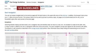 Source: SAP Fiori
  UX GUIDELINES 
 